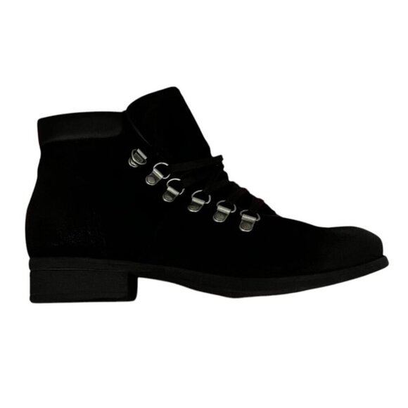 Miz Mooz Womens Black Leather Lace Up Steffy Ankle Bootie Sz 8.5 New - Picture 6 of 14